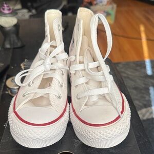 Converse Kids High-Top Sneakers - White and Red
